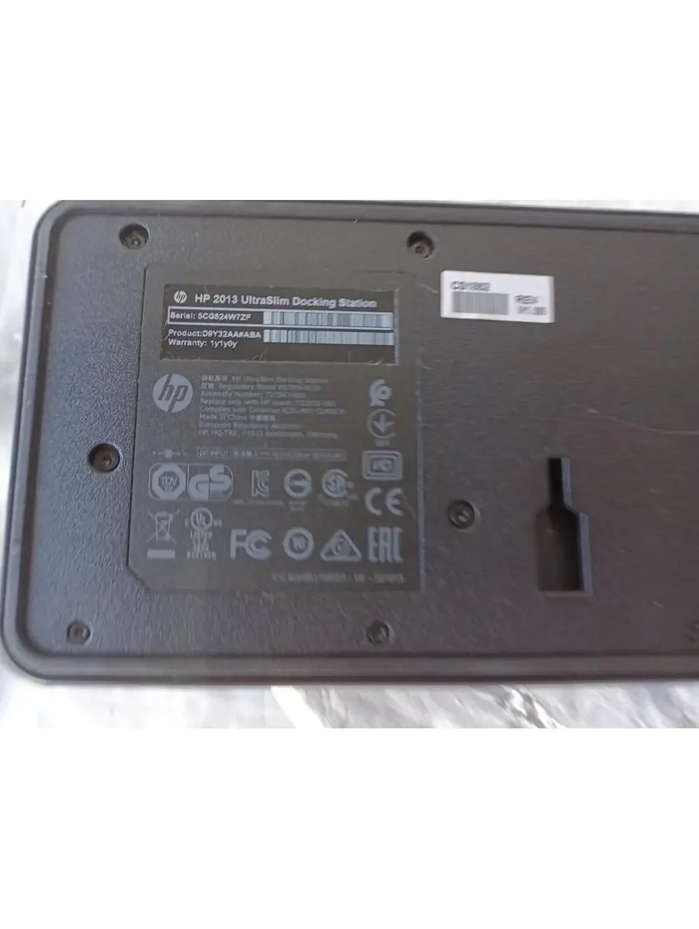 HP 2013 UltraSlim Docking Station D9Y32AA EliteBook ProBook No Adapter Tested